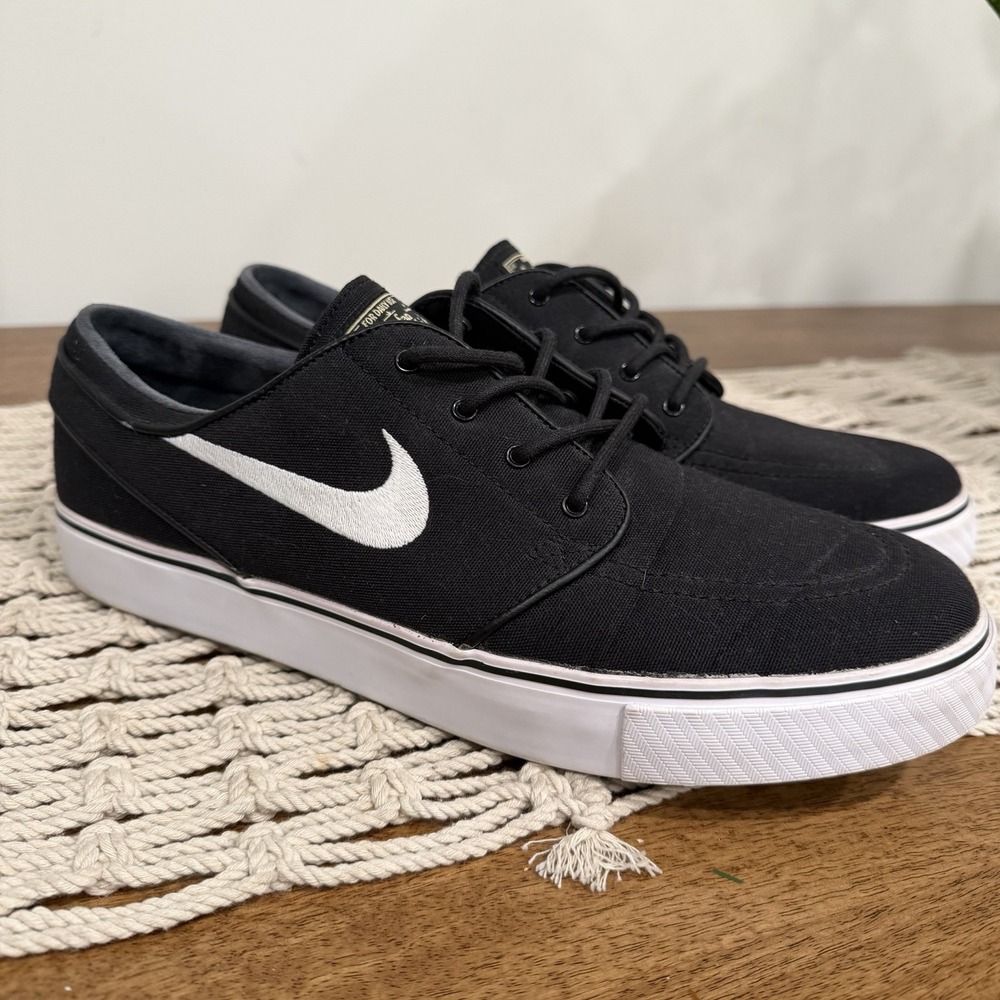 Nike SB Zoom Stefan Janoski Black White Men's Skate Shoes Size 11 Lace Up